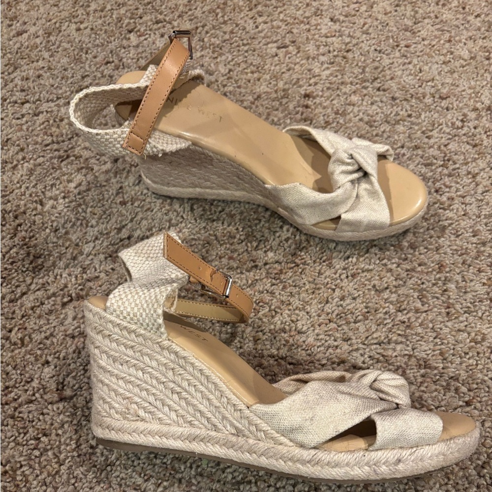 Women’s Tan Crochet Wedges - Picture 2 of 3